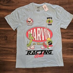 Source Unknown Light Blue Marvin the Martian Tee